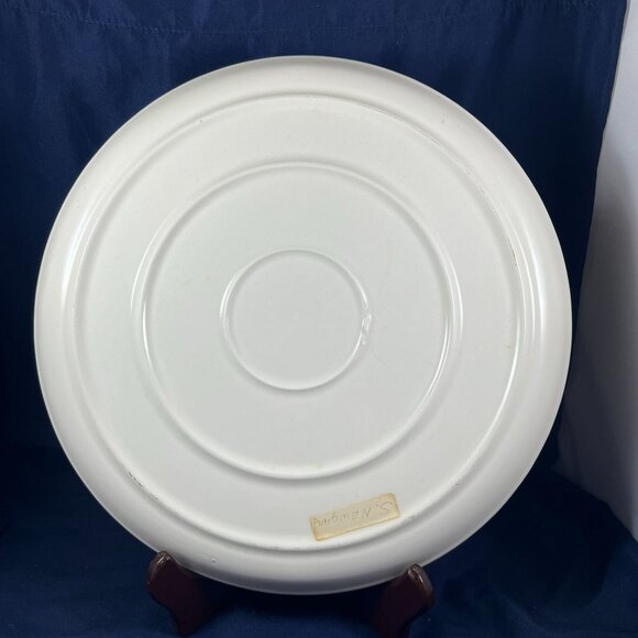 Vintage Ceramic Platter With Yellow Daffodil Design 12" Round Floral Serving Dis - Picture 2 of 2